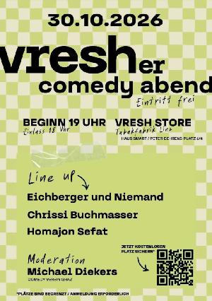 vresh-er Comedy Abend Sujet und Einladung